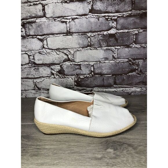 Kenneth Cole Gentle Souls White Leather Woven Wedge Sandals Women Sz 8.5M US/39 - Picture 3 of 16